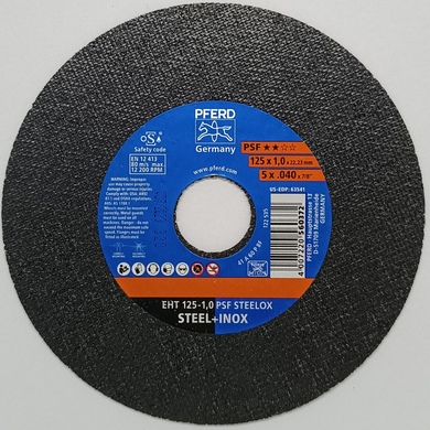 Круг отрезной 125х1х22,2 Pferd PS-FORTE