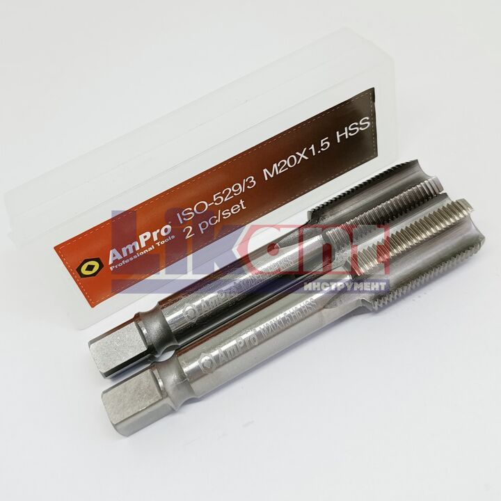 Метчик м/р М20х1,5 к-т AmPro Р6М5