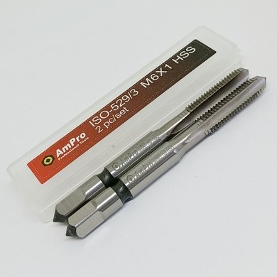 Метчик м/р М6х1 к-т AmPro Р6М5